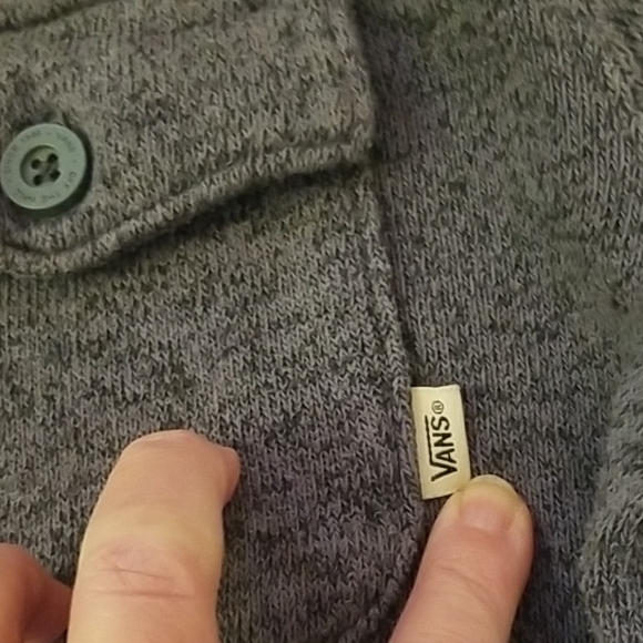 Vans Men's Heathered Blue Crewneck Sweater - Picture 3 of 7